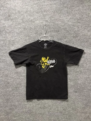 Camiseta Negra Manga Corta Estilo Años 00 Adlo Y2K Grunge Gráfico León Talla M Foto 1 de 4