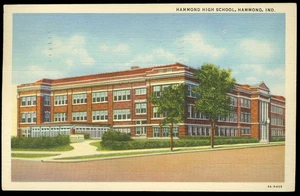HAMMOND HIGH SCHOOL - HAMMOND, IN POSTCARD - Picture 1 of 1