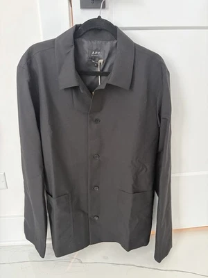 A.P.C. Black Wool  Overshirt Snap Buttons XL NWT  - Image 1 of 4