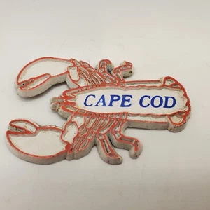 Vintage Cape Code Massachusetts Whole Lobster Shaped Fridge Magnet 2.4" x 1.5" - Picture 1 of 2