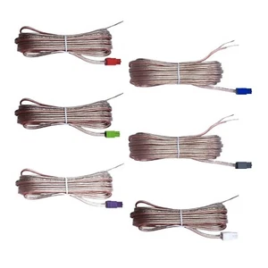 6 Pieces Speaker Cables Red Gray With Connector For Samsung Home Cinema Theater - Picture 1 of 2