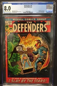 🗝💎THE DEFENDERS #1 CGC 8.0 1ST NECRODAMUS DR STRANGE SUB-MARINER HULK NICE MCU - Bild 1 von 11