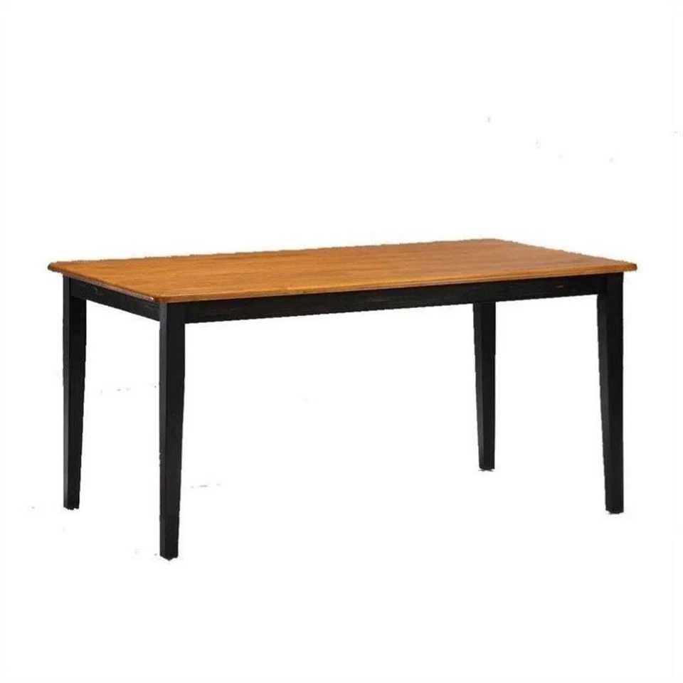Boraam Wood Shaker 36" x 60" Wood Dining Table in Black and Oak Finish - Image 1 of 1