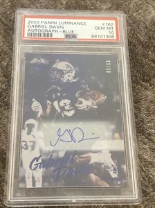 2020 Panini Luminance Gabriel Davis Blue Rookie Auto Parallel 09/50 POP 1!!! - Picture 1 of 3