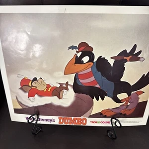 DUMBO Walt Disney 1972 LOBBY CARD Vintage DISNEY MOVIE Timothy Mouse Jim Crow - Picture 1 of 11