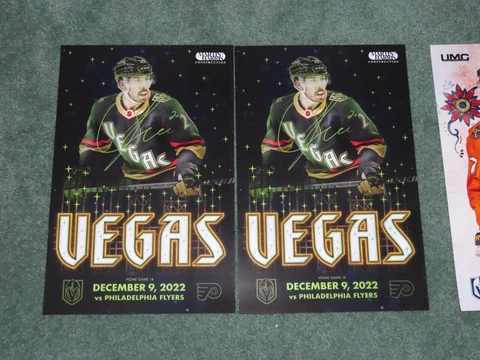 (2) Lot of two Golden Knights Posters, Stephenson 12/9 vs Philly Cover