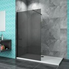 Black Shower Enclosure Door Screen 8mm Easy Clean Glass Walk In Wet Room Cubicle
