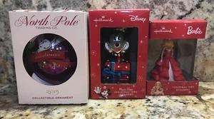 Disney Mickey Mouse, Barbie und NPT CO. geblasenes Glas Weihnachtsbaum Ornament - Bild 1 von 10