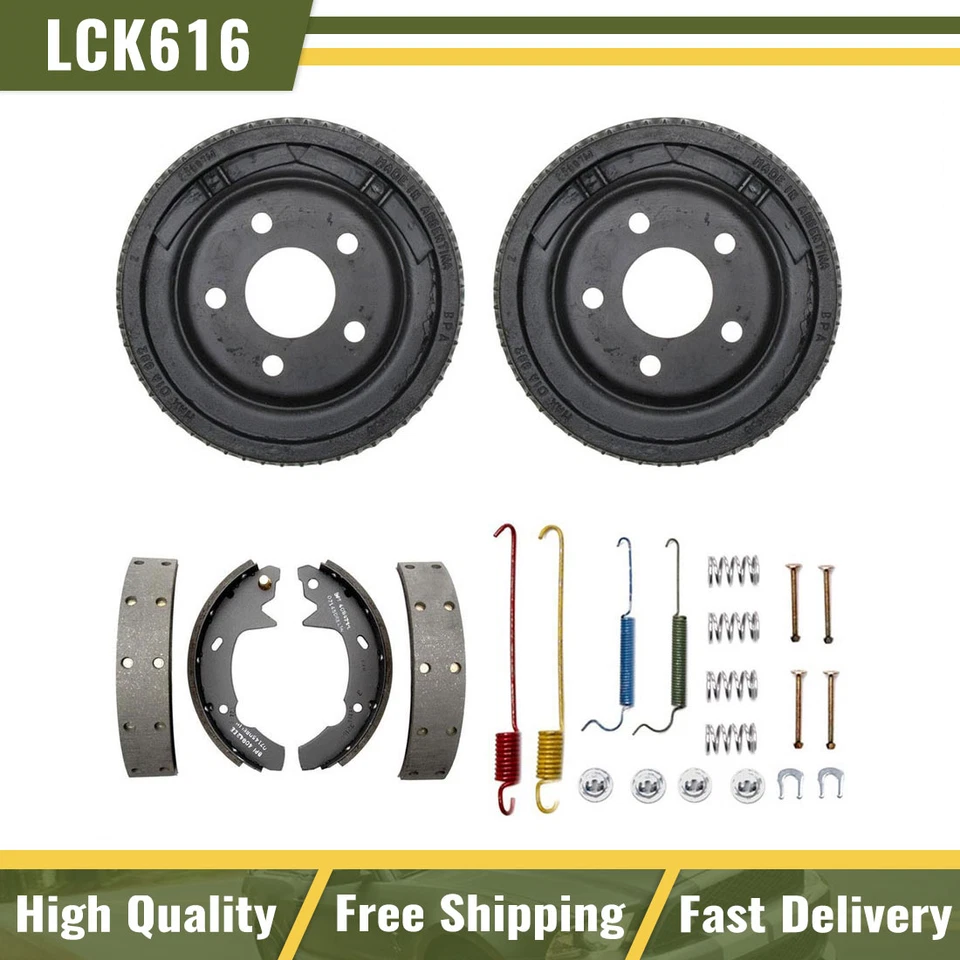 Tambores de freio traseiro e sapatas de freio kit de mola compatível com 1993-2000 Mercury Sable - Imagem 1 de 4