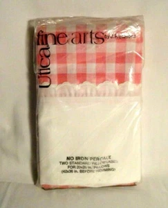 VINTAGE UTICA FINE ARTS 2 PIECE STANDARD PILLOWCASE SET ๐ - Picture 1 of 4