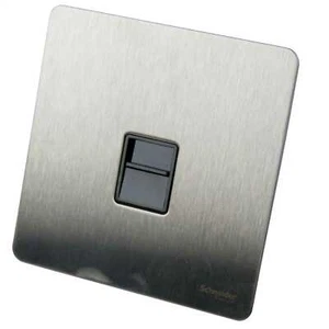 Schneider Ultimate - 1 Gang Screwless Secondary Telephone Socket Black GU7462BSS - Picture 1 of 4