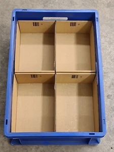 Utz RAKO Eurobox L600 x B400 Stapelbox mit 4er Kleinteilefächer aus Karton - Bild 1 von 3