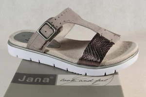 Jana Ladies Mules Home Slippers Taupe Width H 27100 New - Picture 1 of 8