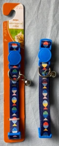 Meijer Playtime extra großes Katzenhalsband 10-16 Zoll mehrfarbig Fischdruck Menge 2 NEU - Bild 1 von 5