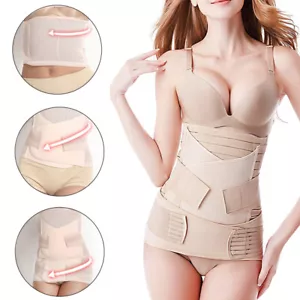 3 in 1 Postpartum Belt Belly Wrap Body Shaper Waist Support Recovery After Birth - Picture 1 of 18