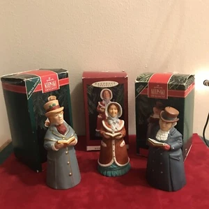 Hallmark Keepsake Dickens Carolers Ornaments SET of 3 1990-93 - Picture 1 of 3