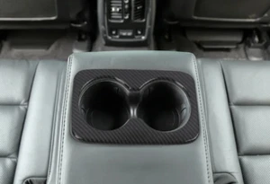 Rear Water Cup Holder Lid Cover Trim For 2014-2021 Jeep Grand Cherokee ABS Fiber - Bild 1 von 2