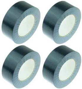 4x Gaffa Duct Stape Tape 0,10€/m SCHWARZ 50mm x 50m Gewebeband Panzer Stein Band - Picture 1 of 3