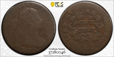 1800 PCGS FR02 | Draped Bust - Large Cent - 1c US Coin #43248A Cover