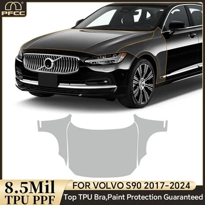 Película de protección de pintura precortada transparente PPF TPU para guardabarros capó para Volvo S90 2017-2024 Foto 1 de 4