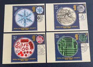 1989 Royal Microscopical Society PHQ cards Lot 2. FDI Front. Unadd. Various SHS - Picture 1 of 1