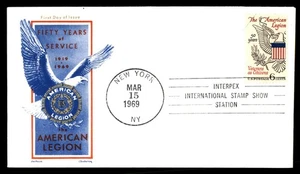 Mayfairstamps US FDC 1969 American Legion 50 Yrs Eagle First Day Cover aau_91325 - Picture 1 of 2