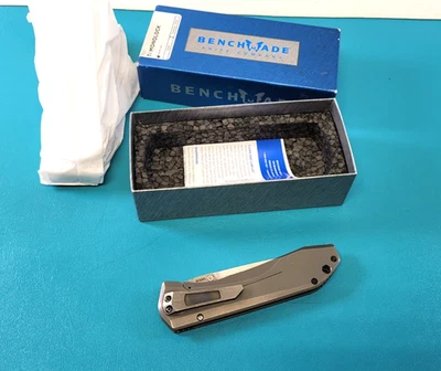 Navaja de bolsillo plegable de titanio Benchmade Ti Monolock 761 M390 TR458 Foto 1 de 4
