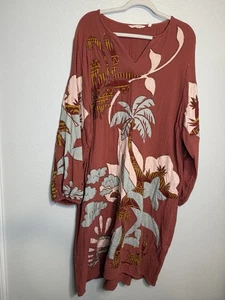 Vestido caftán estampado floral con cuentas de gasa Tierra Soft Surroundings para mujer talla 2X - Imagen 1 de 8