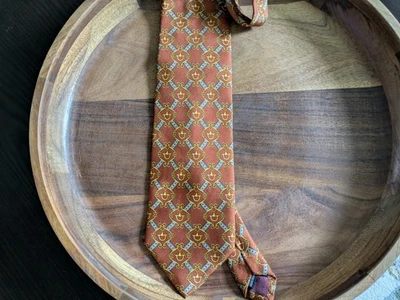 Ricci Como Firenze Seda Cuello Corbata Estribos Caballo Foto 1 de 4