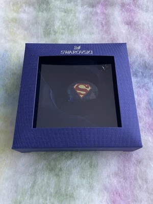 Swarovski Crystal SUPERMAN Logo Magnet Pin New! - Image 1 of 4