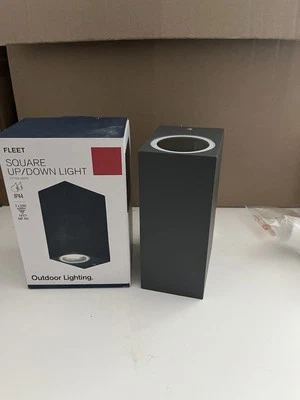 Square Up/down Light, Anthracite. (GU10 x2 Required) - Image 1 of 3