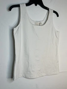 Chicos Arctic White Womens 1 Shell Layering Top M 6 8 - Picture 1 of 4