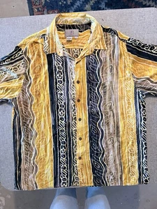 VTG The Territory Ahead Shirt Mens XXL Abstract Hawaiian Polynesian Tribal 90s - Picture 1 of 14