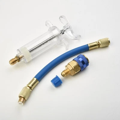 Oil & Dye Injector R134A 1 OZ Hand Turn Pump Oil Injection Vehicle A/C Adapter - Image 1 of 4