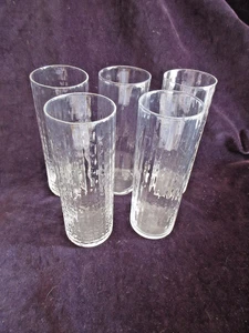 Five 6.5" Tall Tumblers Possible Iittala Finland Tapio Wirkkala Mesi Glasses - Picture 1 of 12