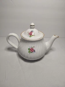 Vintage Arthur Wood and Son Staffordshire England Teekanne #6255 rosa rosegoldfarbener Rand - Bild 1 von 5