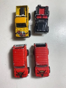 Rare Majorette 4x4 Jeep & Cherokee Mad Bull Toyota Pick Up Truck 1/64 Lot of 4 - Picture 1 of 20
