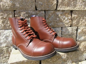 Vintage US Army Stiefel Low Ankel Service Boots Schnürstiefel WWII Rockabilly - Picture 1 of 24