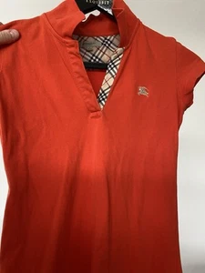 BURBERRY Polo Womens T-Shirt Dress Orange Short Sleeve Knee Length S - Bild 1 von 7