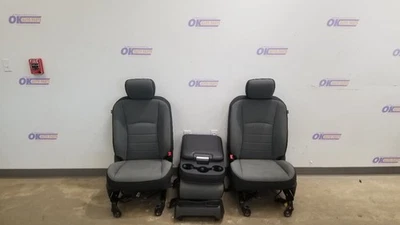 24 DODGE RAM 1500 CLASSIC STYLE FRONT SEAT SET WITH CENTER CONSOLE JUMPSEAT GRAY - Image 1 of 4