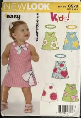 Simplicity New Look 6576 Sewing Pattern Newborn,Small,Med,Large Uncut - Image 1 of 2