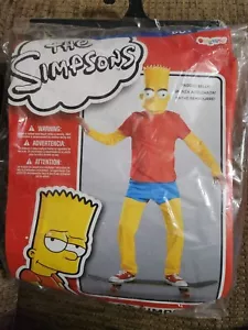 Disguise Bart Simpson Mask And Clothes Halloween Costume Cosplay Kids S6 RARE  - Picture 1 of 8