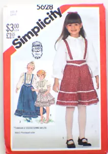 Simplicity 5628 vintage pattern for Girl's size 5 jumper/blouse by Gunne Sax - Picture 1 of 3
