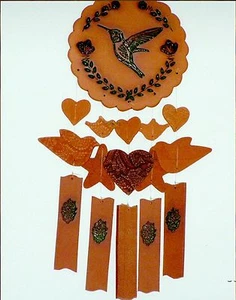 Rare Blanchard Handmade Clay Ceramric Windchimes - Bild 1 von 7