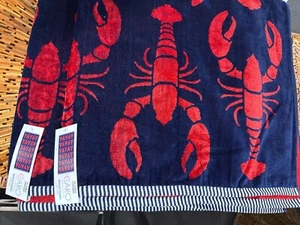 (1) Strandtuch Caro Ozeanrot Hummer ~Neu~ - Bild 1 von 3