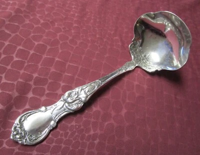 ЦВЕТОЧНЫЙ соус ковш 1902 посеребренный без монограмм GU - Изображение 1 из 4