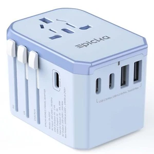 Universal Travel Adapter International Power Plug Adapter with 3 USB-C and 2 ... - Picture 1 of 7