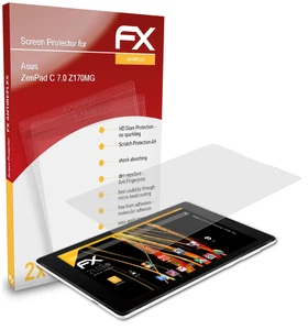 atFoliX 2x Screen Protection Film for Asus ZenPad C 7.0 Z170MG matt&shockproof - Picture 1 of 8