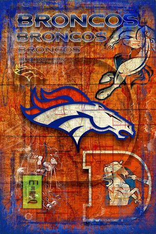 DENVER BRONCOS Poster, Denver Broncos Print Free Shipping Us Cover