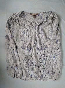 Camicetta Charlie Jade donna SP PS top trasparente piccola petite boho scollo a V blu C216 - Foto 1 di 6